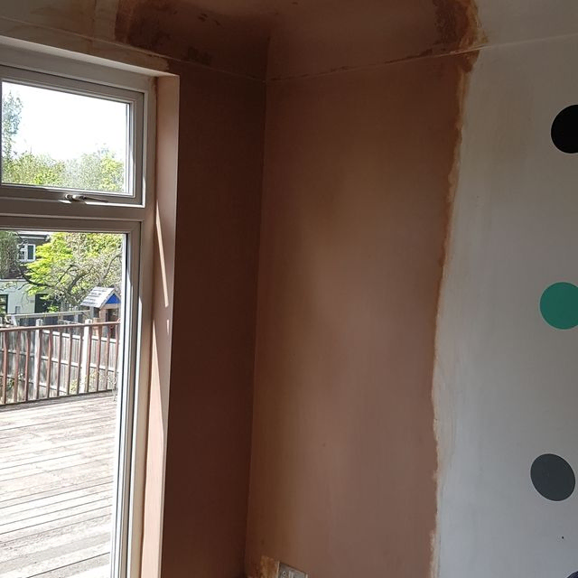 Leak from roof before & after repaired